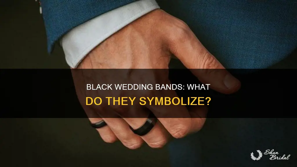 what does a black wedding band mean on a man