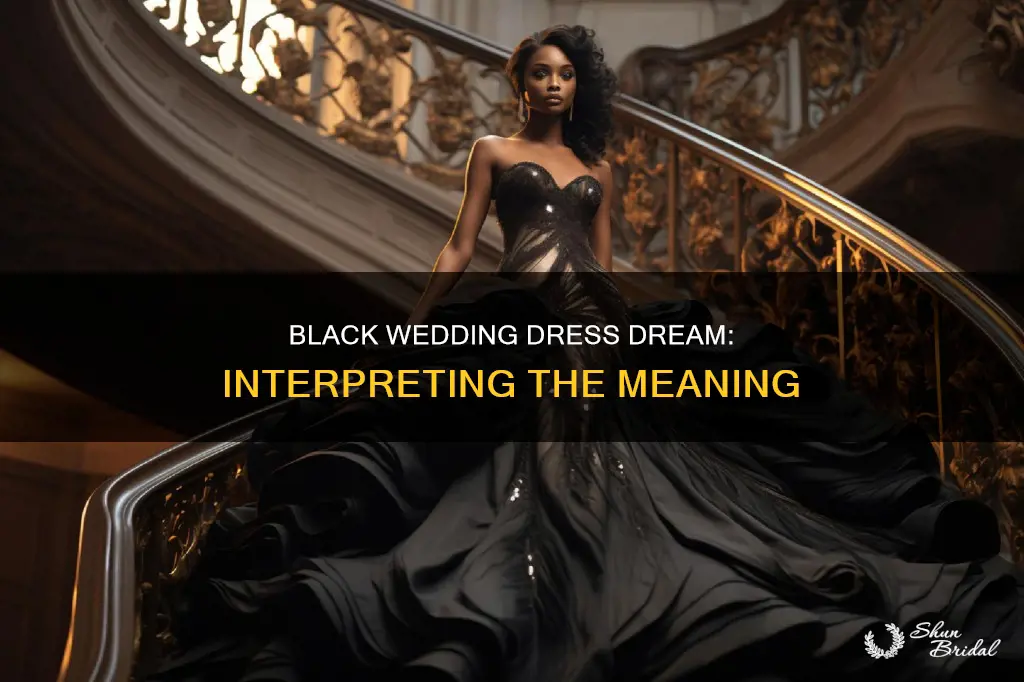 what does a black wedding dress mean in a dream
