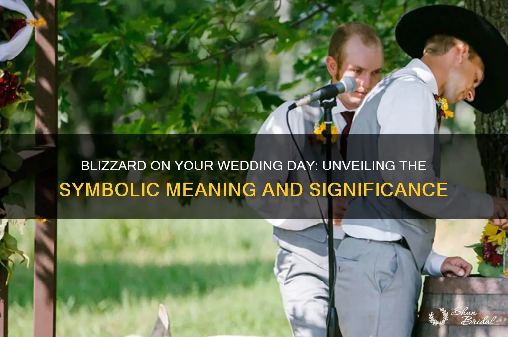 what does a blizzard on your wedding day mean