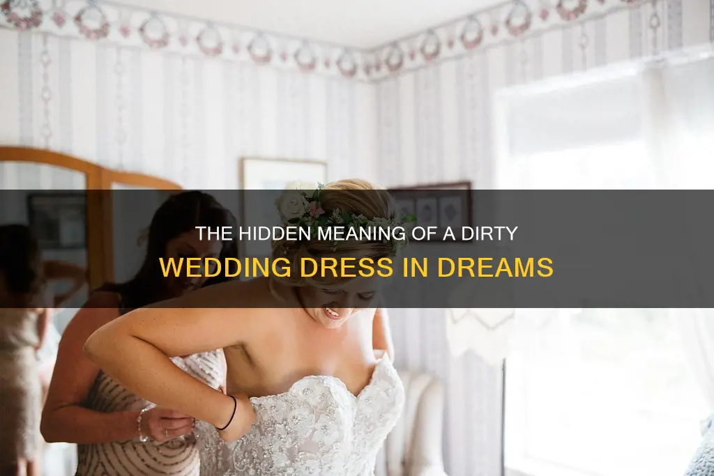 what does a dirty wedding dress mean in a dream