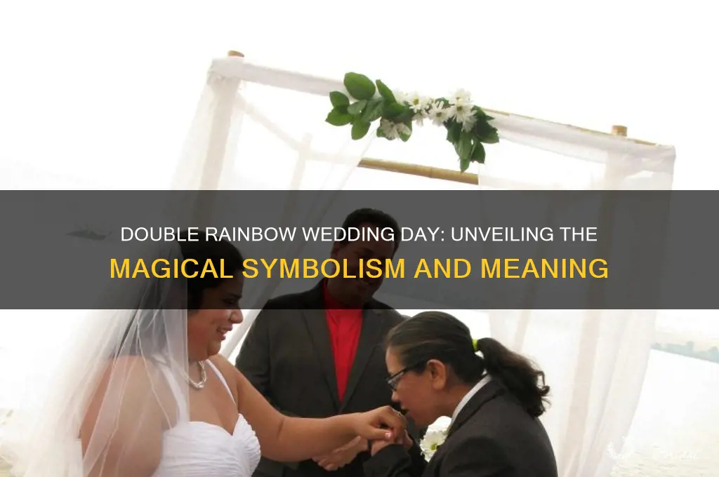 what does a double rainbow mean on your wedding day