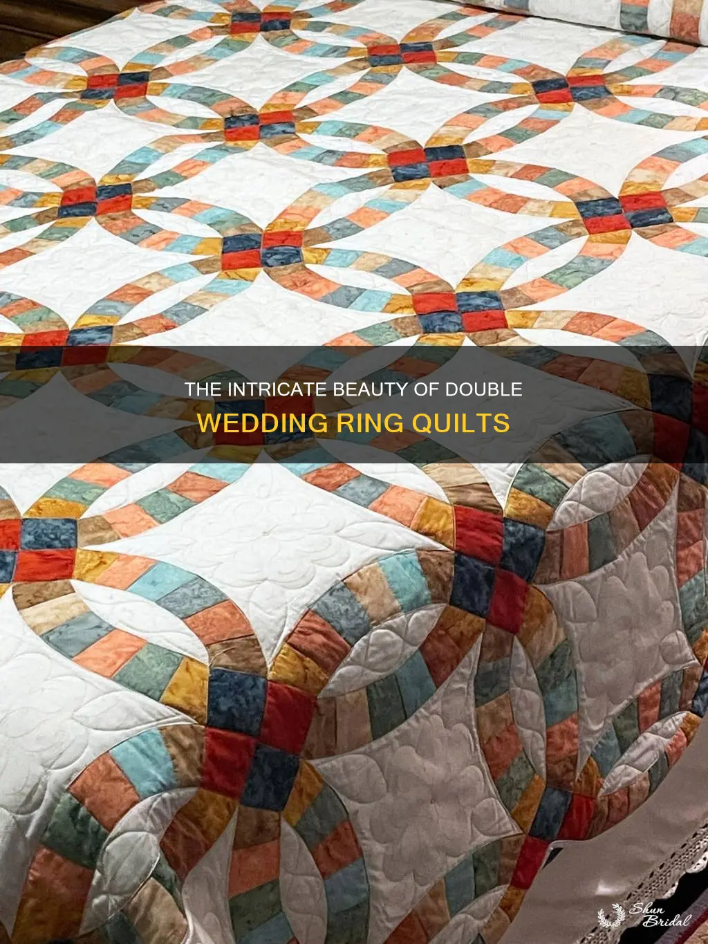 what does a double wedding ring quilt look like