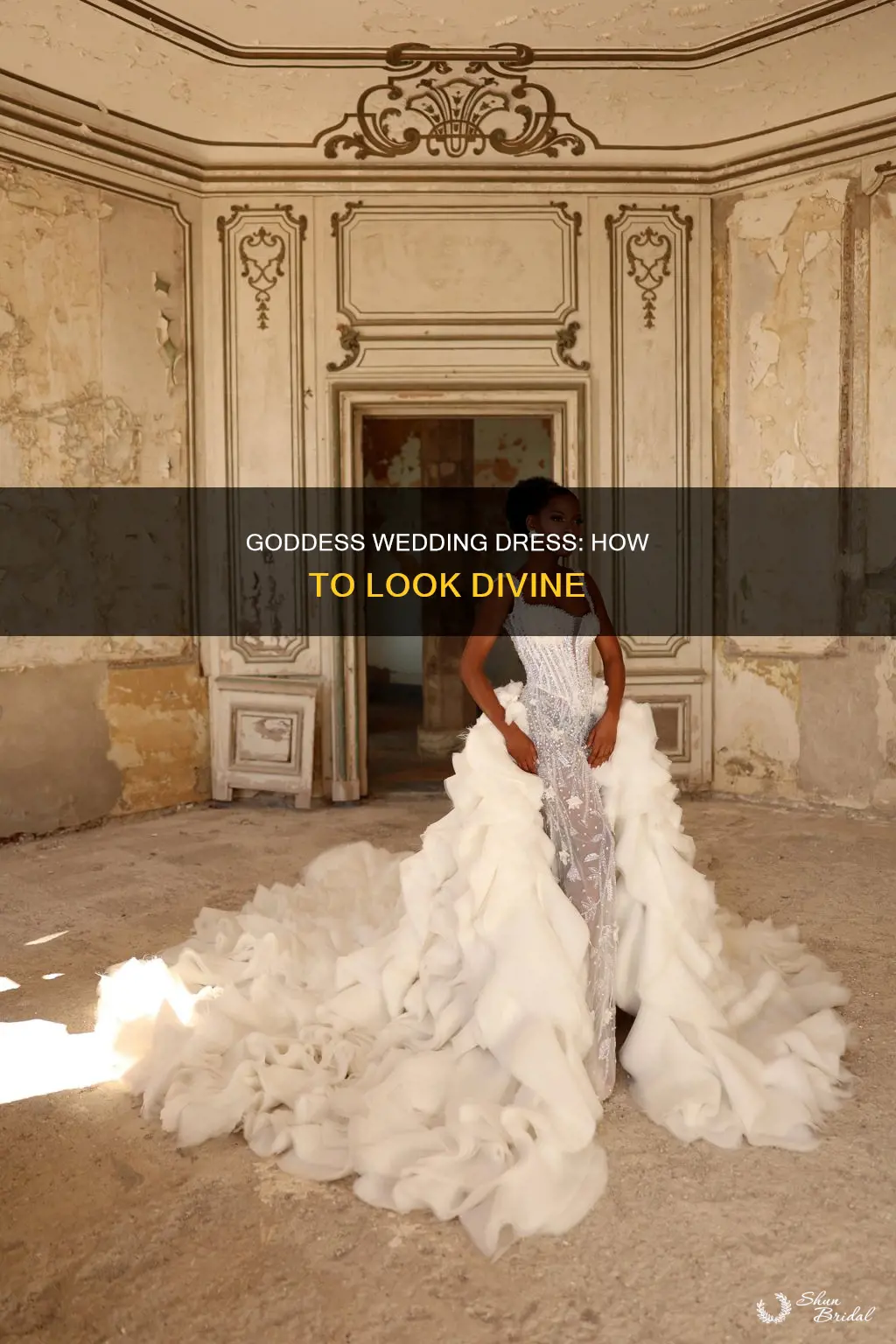 what does a goddess wedding dress look like