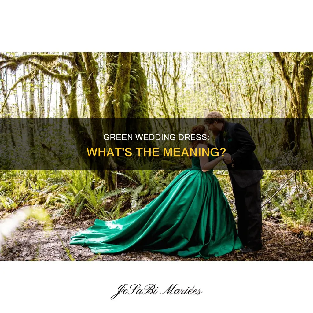 what does a green wedding dress mean
