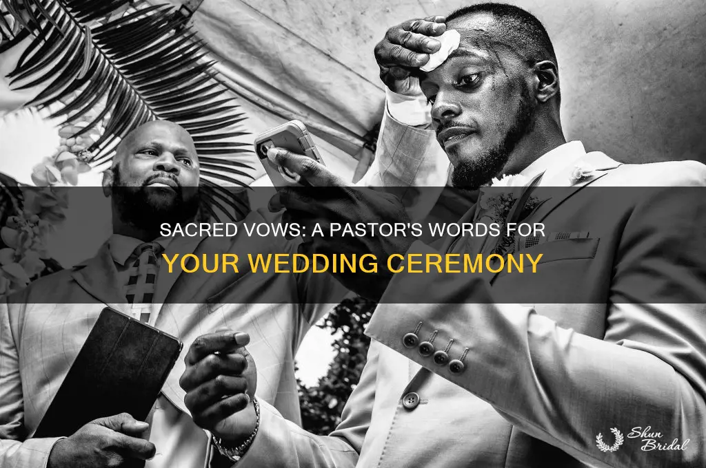 what does a pastor say at a wedding ceremony
