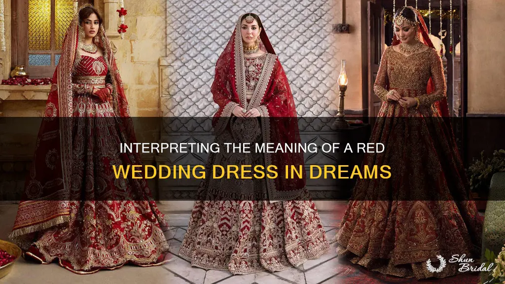what does a red wedding dress mean in a dream