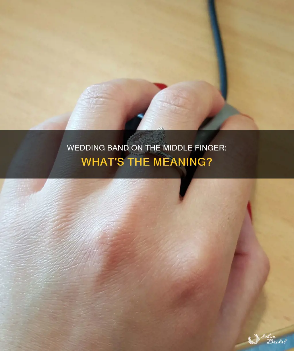 what does a wedding band on the middle finger mean