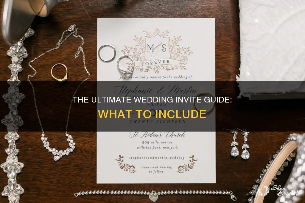 what does a wedding invite include