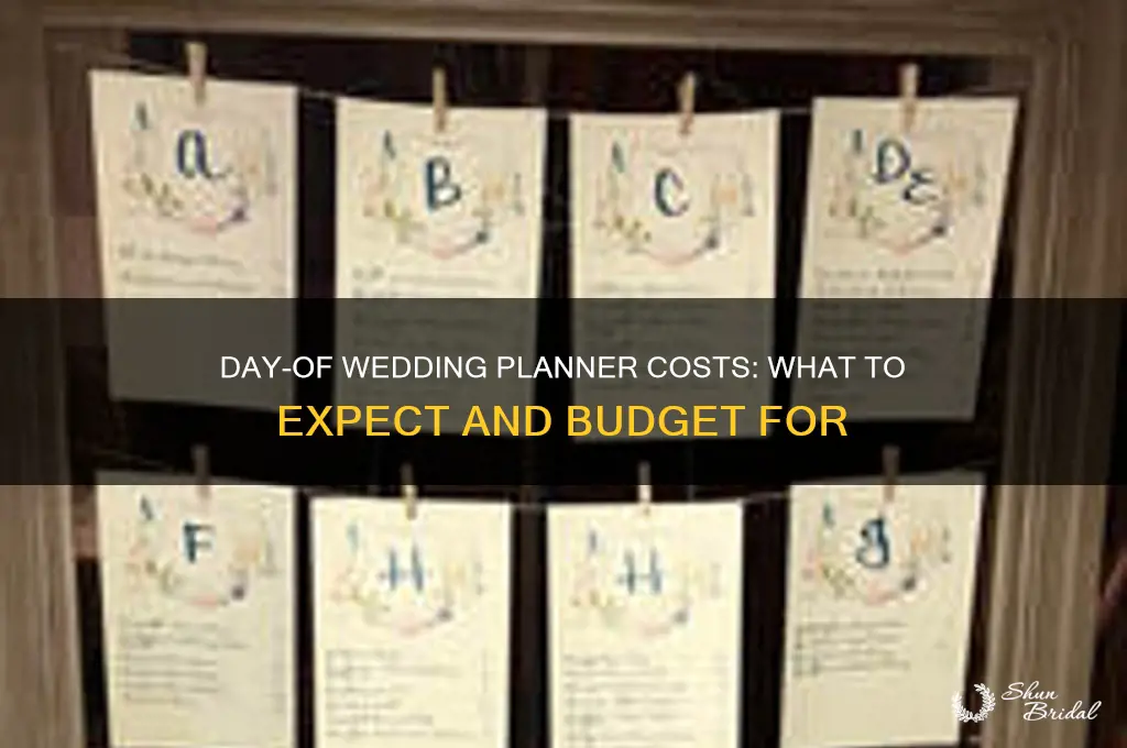 what does a wedding planner charge for the day of