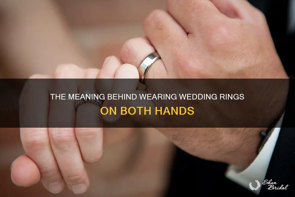 what does a wedding ring on both hands mean