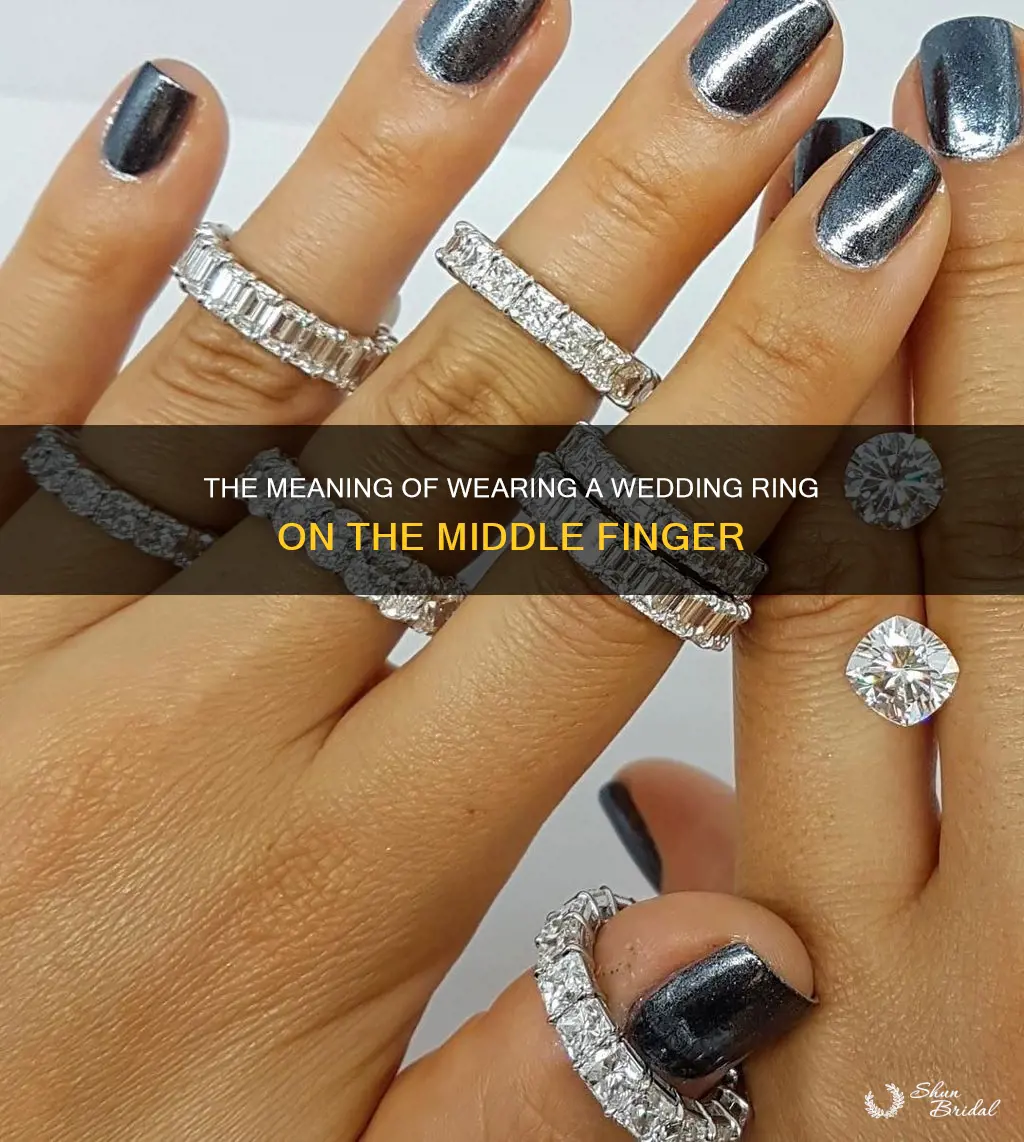 what does a wedding ring on middle finger mean