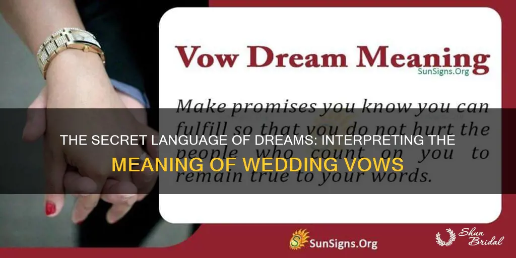 what does a wedding vows mean in a dream