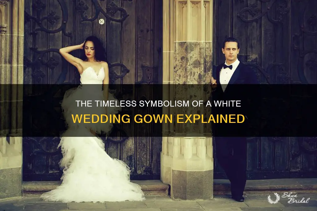 what does a white wedding gown symbolize