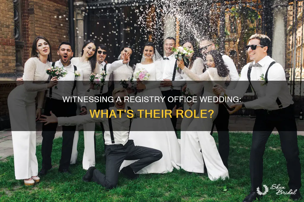 what does a witness do at a registry office wedding
