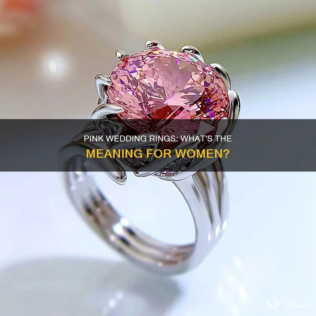 what does a womens pink wedding ring mean