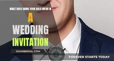 What 'Bring Your Bolo' Wedding Invitation Request Really Means