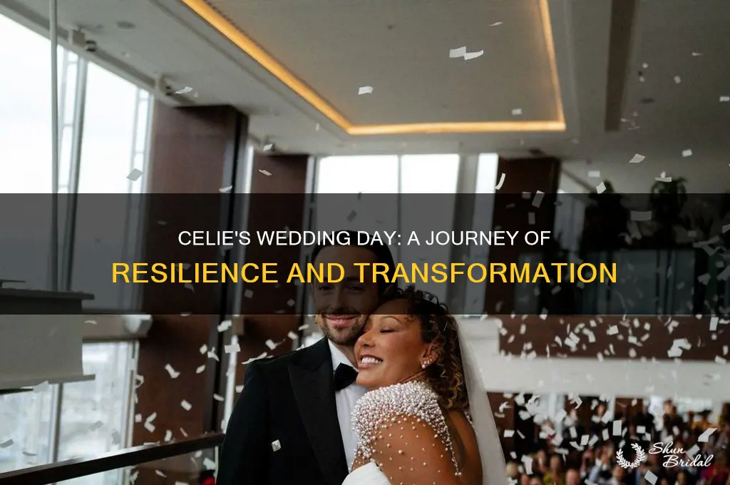what does celie do on her wedding day