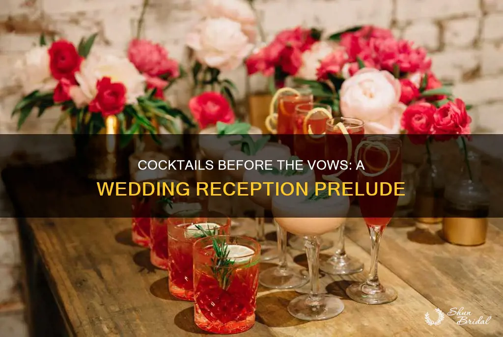 what does cocktails before wedding reception on an invitation mean