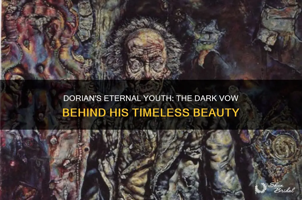 what does dorian vow to stay young