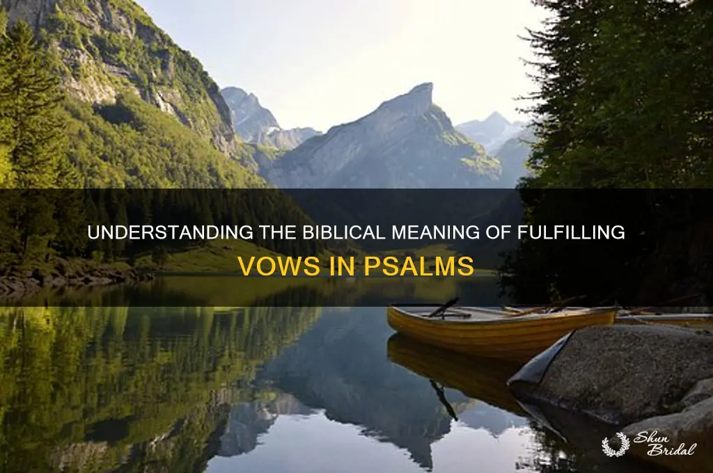 what does fulfill vows mean in psalms