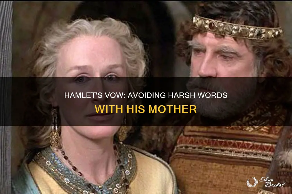 what does hamlet vow not to use against his mother