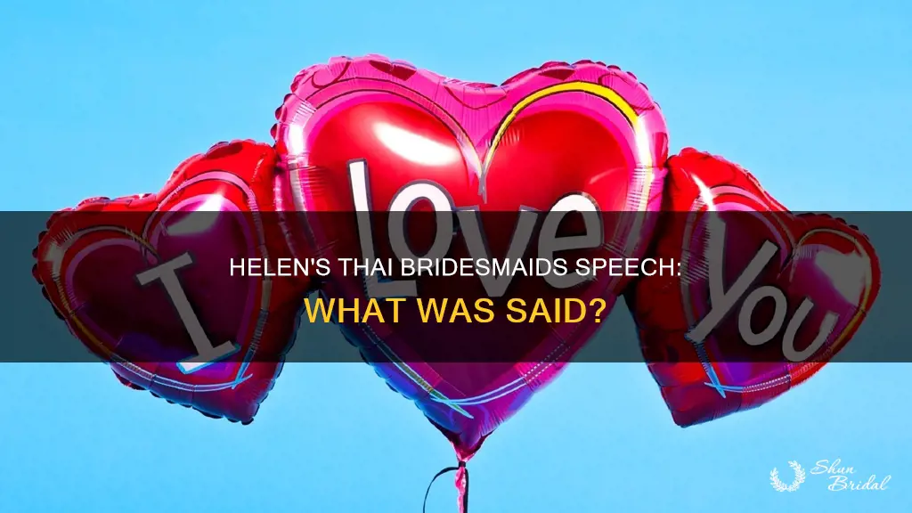 what does helen say in thai bridesmaids