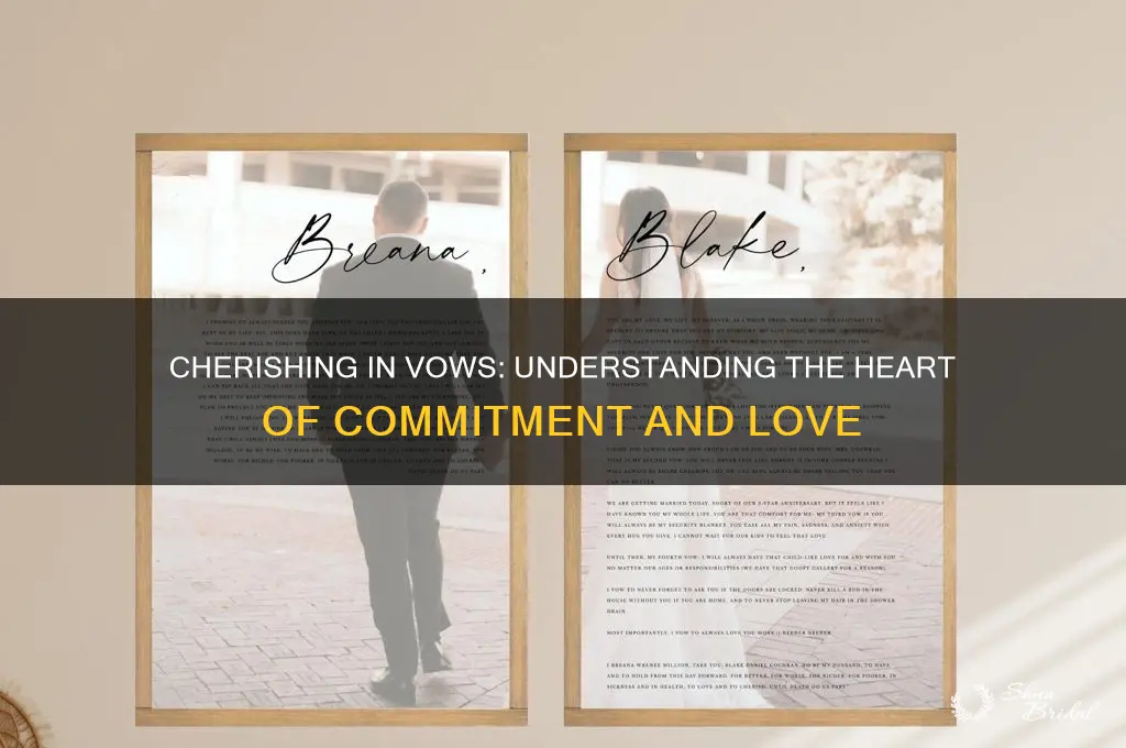 what does it mean to cherish in vows