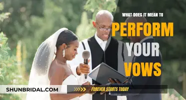 Performing Your Vows: Understanding the Depth and Commitment of Marriage