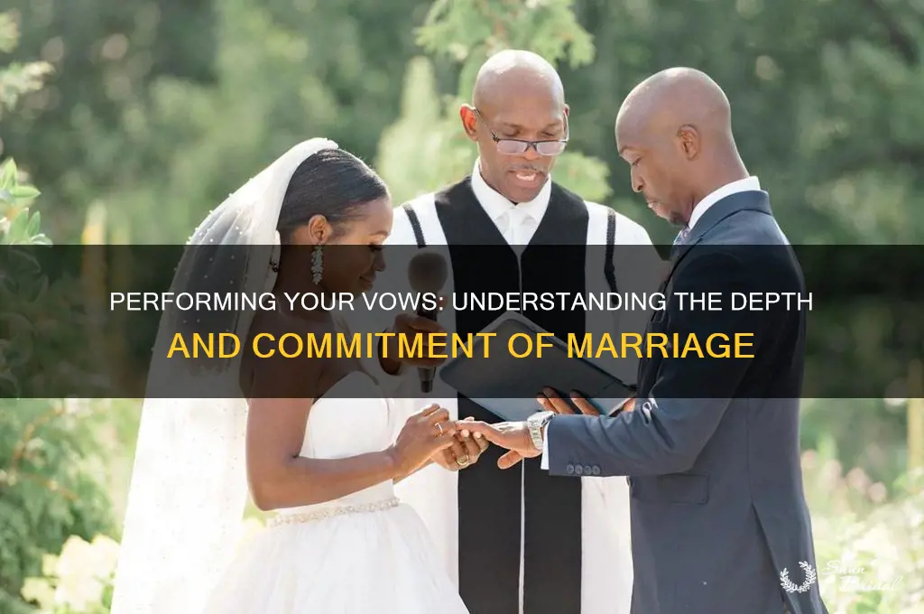 what does it mean to perform your vows