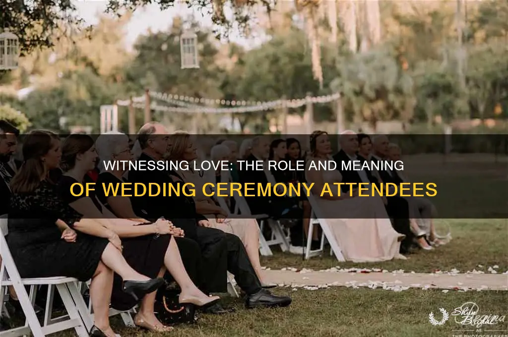 what does it mean to witness a wedding ceremony