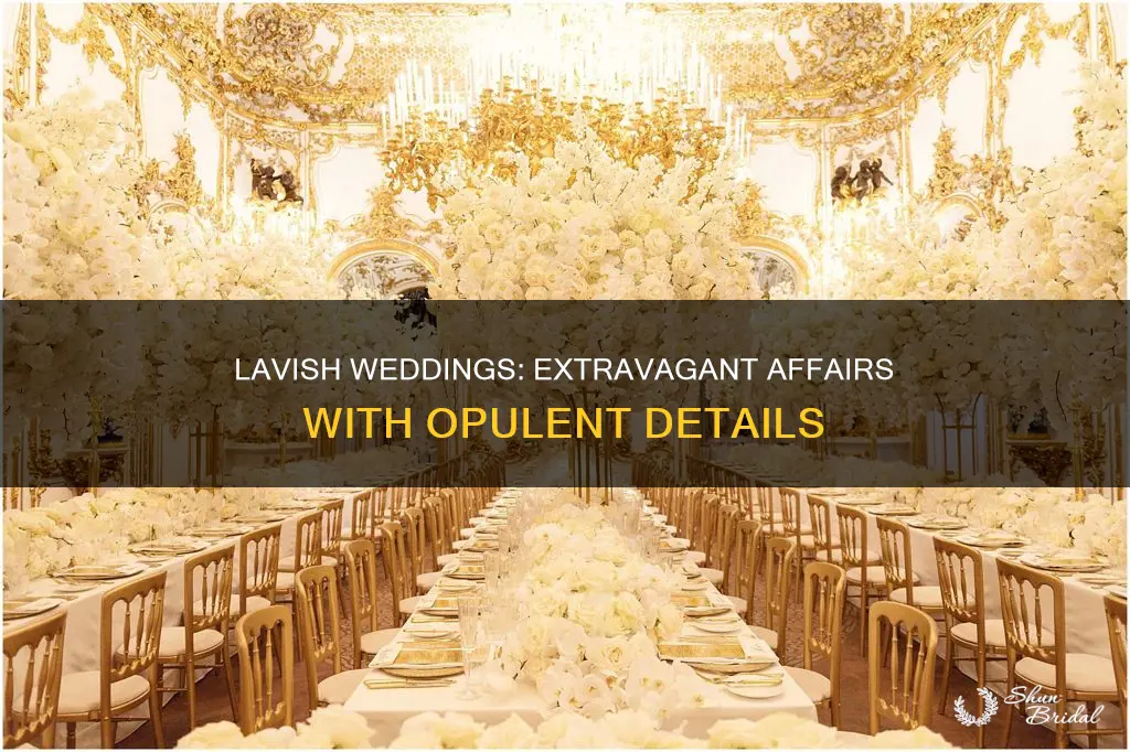 what does lavish wedding mean