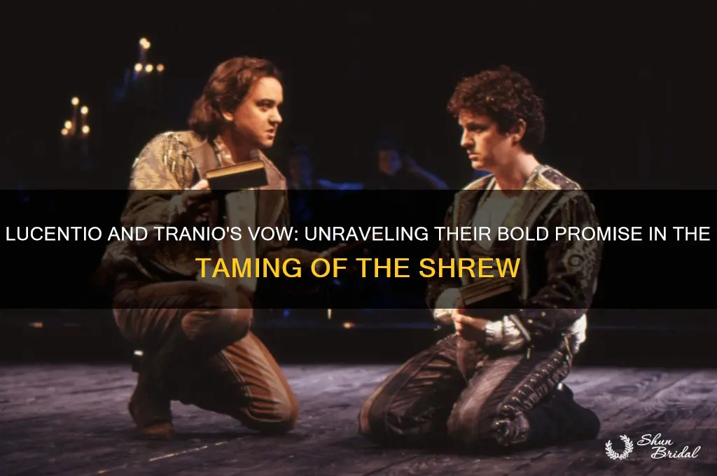 what does lucentio tranio vow to do