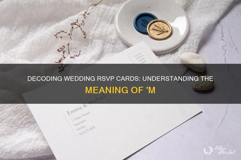 what does m mean on a wedding rsvp card
