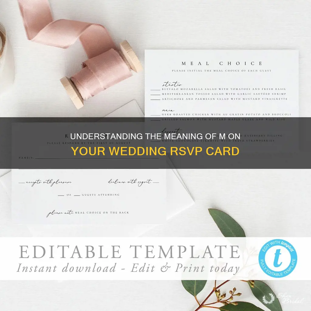 what does m mean on rsvp card for wedding invitation