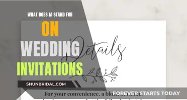 The Meaning of 'M' on Wedding Invitations