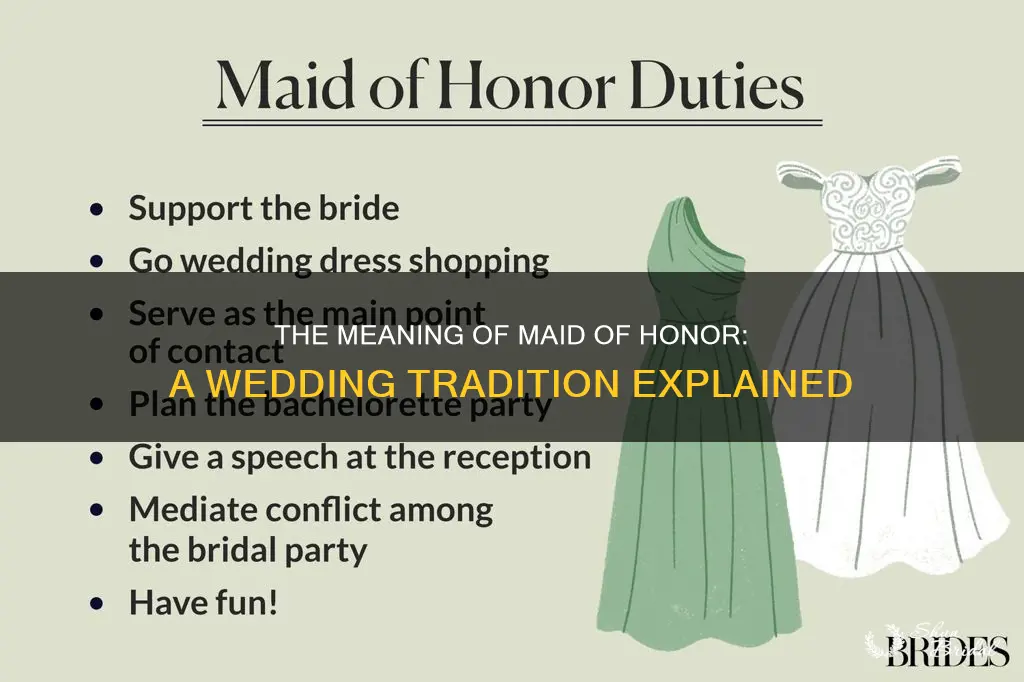 what does maid of honor mean in a wedding