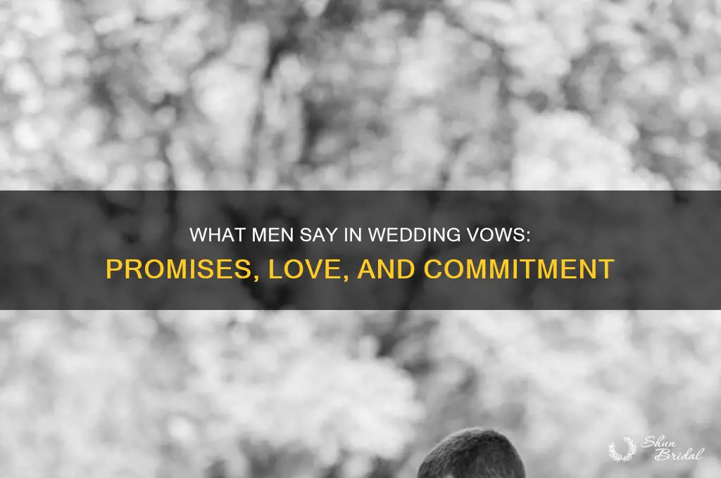 what does man say in vows