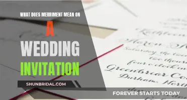 Understanding "Merriment" on Wedding Invitations: A Guide