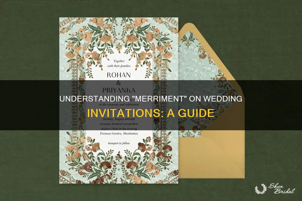 what does merriment mean on a wedding invitation