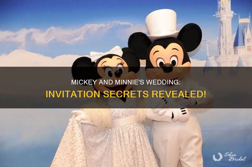 what does mickey and minnie send for wedding invitation