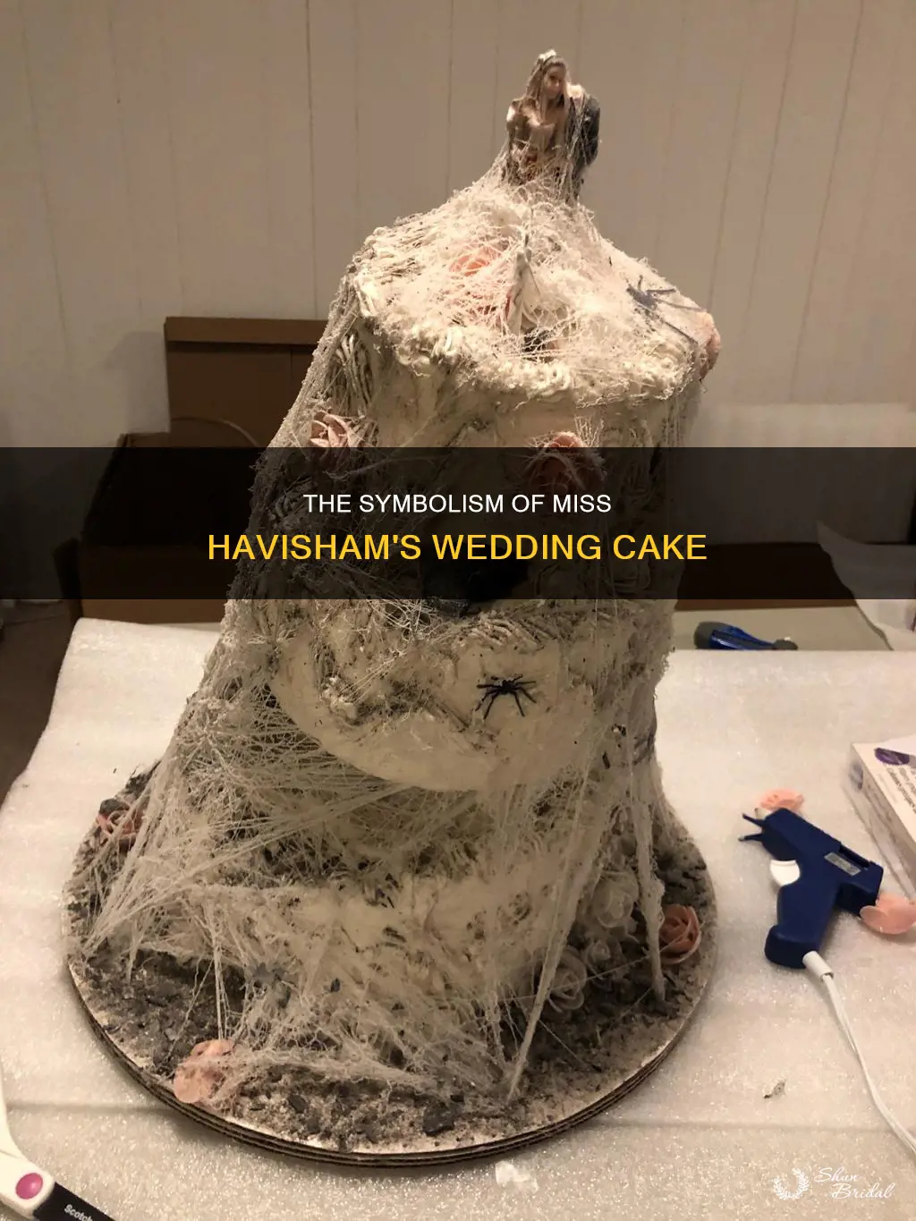 what does miss havisham wedding cake symbolize