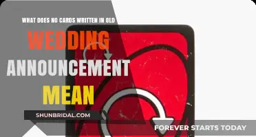 Decoding 'No Cards' in Vintage Wedding Announcements: Unveiling Traditions