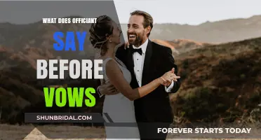 What Does the Officiant Say Before Vows? A Complete Guide