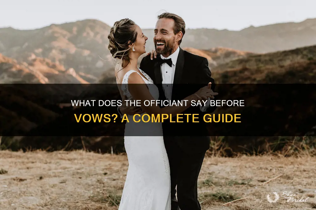 what does officiant say before vows