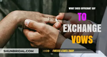 What Does the Officiant Say During the Vow Exchange?