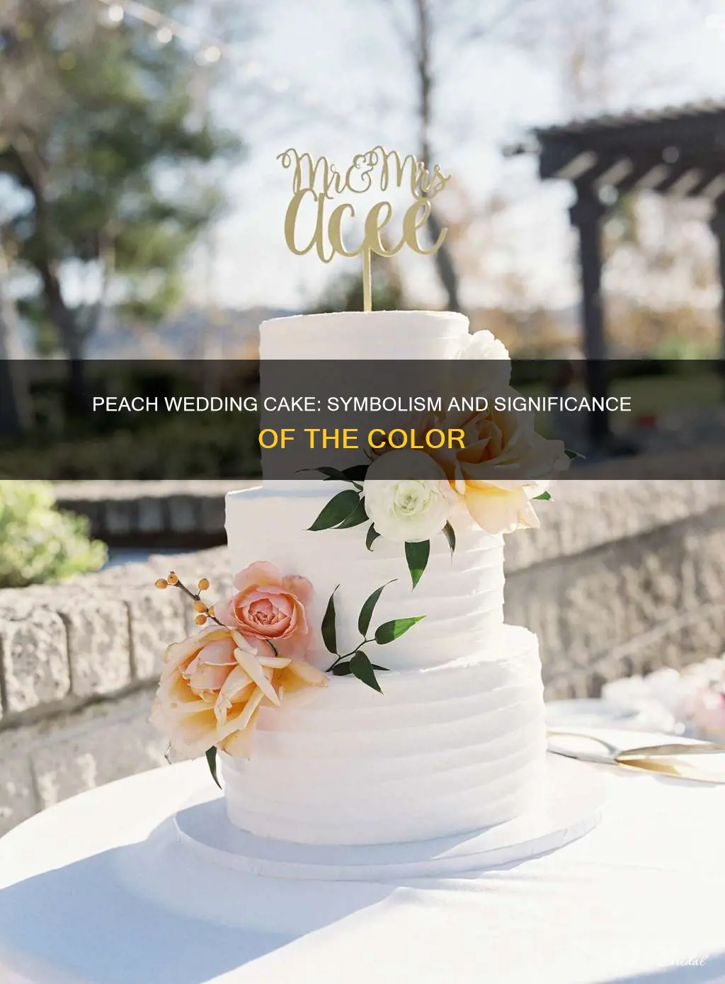 what does peach colour symbolize in wedding cake