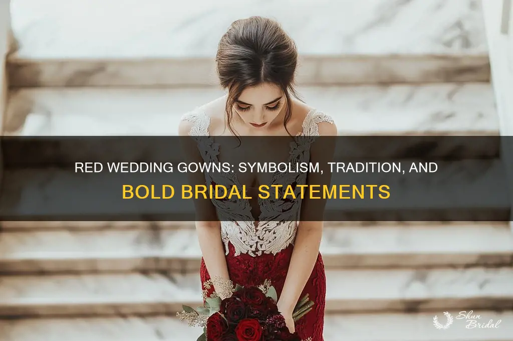 what does red wedding gowns depict