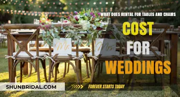 Wedding Table and Chair Rental Costs: What to Expect