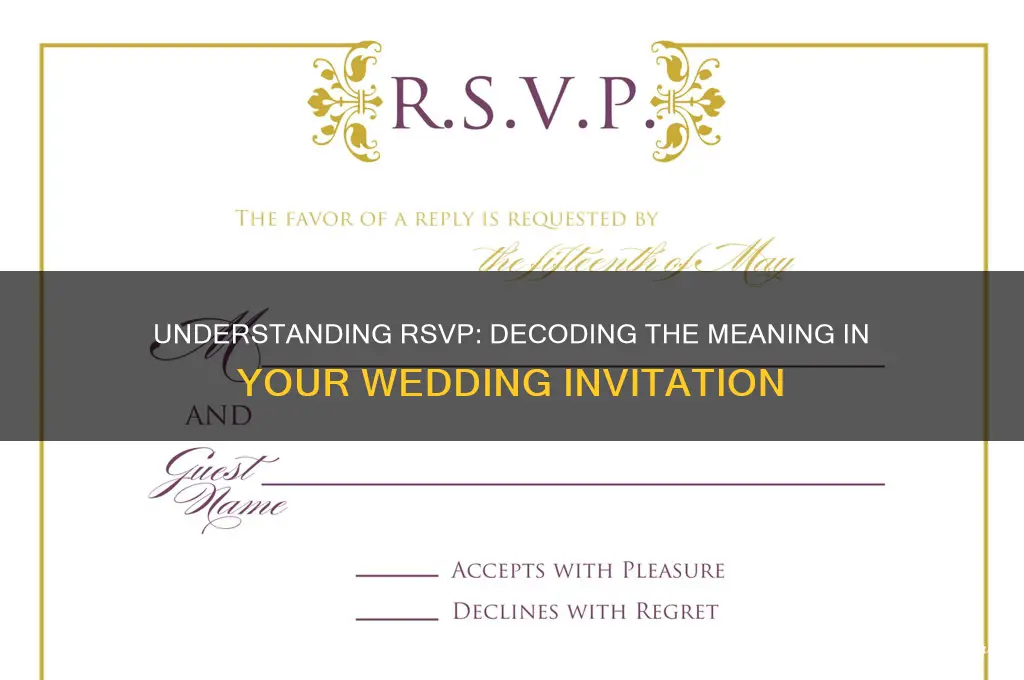 what does rsvp stand for in wedding card