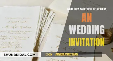 What 'Sadly Decline' on a Wedding Invitation Means